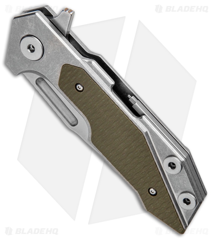 Hinderer Knives Full Track - Manual Knife | OD Green G-10 + Spanto