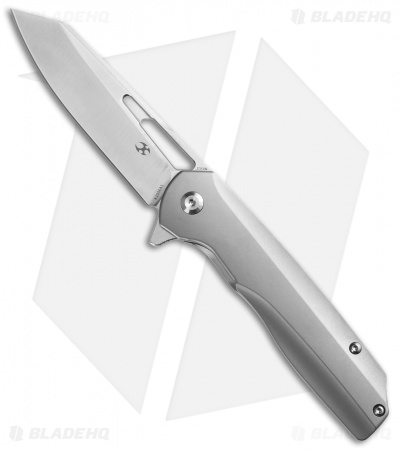 Kansept Knives Shard Frame Lock Knife Gray Speckled Titanium (3.5" Gray)