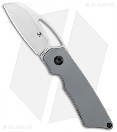 Kansept Knives Goblin Frame Lock Knife Dark Gray Ano Titanium (2" Satin)