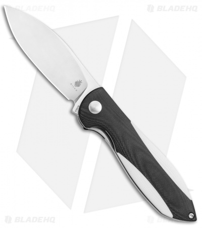 Kizer Vangard Azo Infinity Liner Lock Knife Black/White G-10 (3" Satin)