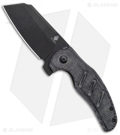 Kizer Vanguard Mini Sheepdog Knife Green Micarta (2.6" Black CPM-10V)