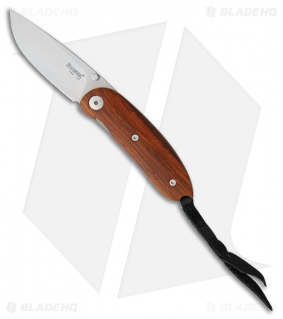 LionSteel Mini Santos Wood Liner Lock Knife (2.375" Satin) 8210 ST