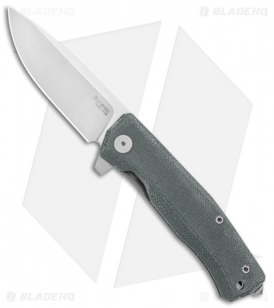 LionSteel Myto Flipper Knife Black Canvas Micarta (3.25" Satin) MT01CVB
