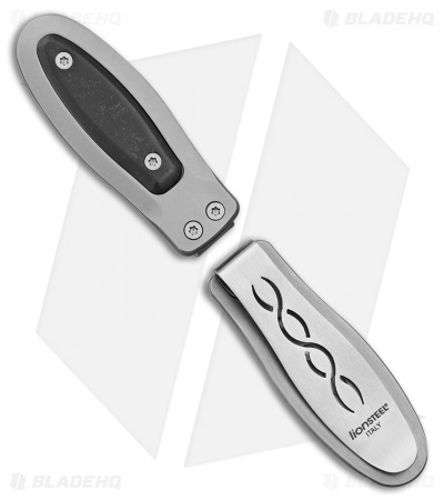 LionSteel Titanium Gentleman's Pocket Money Clip w/ Black Horn Insert