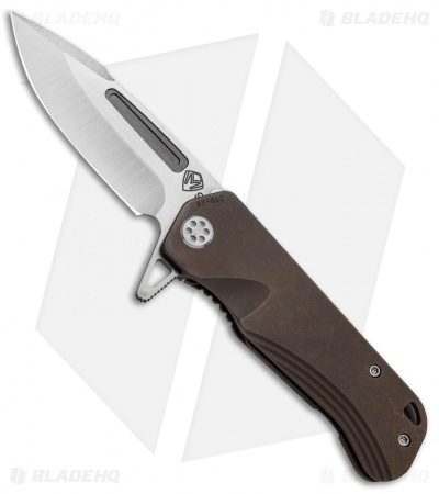 Medford Custom Proxima Frame Lock Knife Bronze Ti (3.875" Satin) MKT