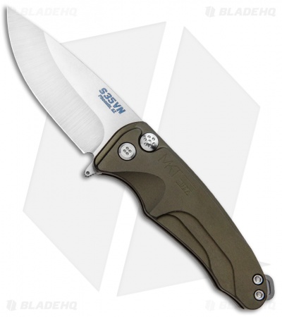 Medford Smooth Criminal Plunge Lock Flipper Knife OD Green (3" Tumbled)