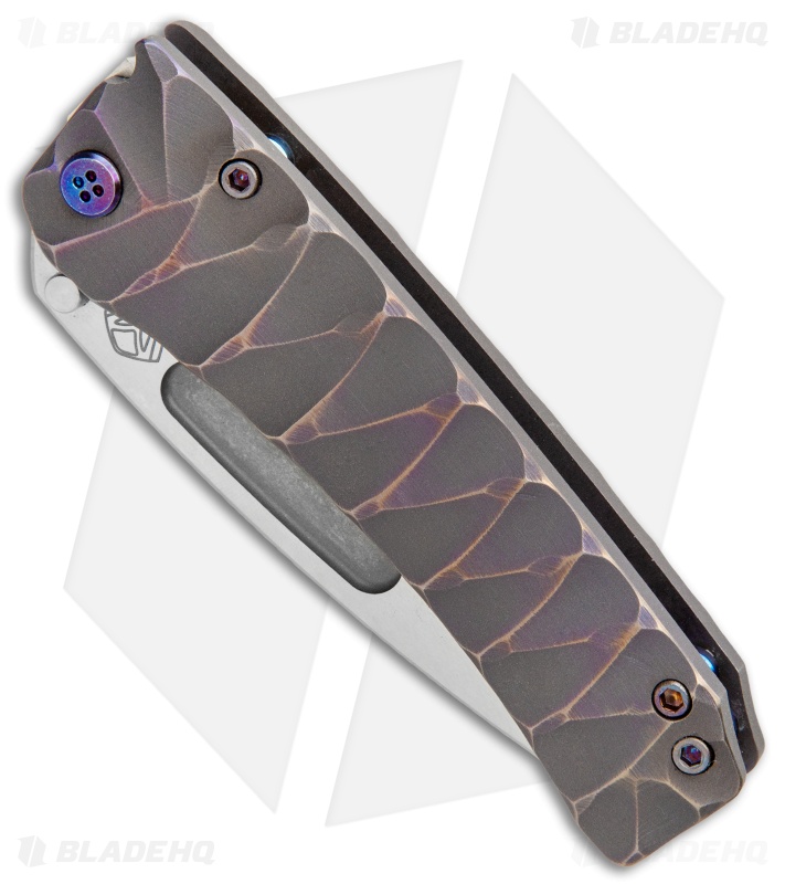 Medford Custom Midi Marauder Knife Custom DP Bronze Ano/Grooves (Satin ...