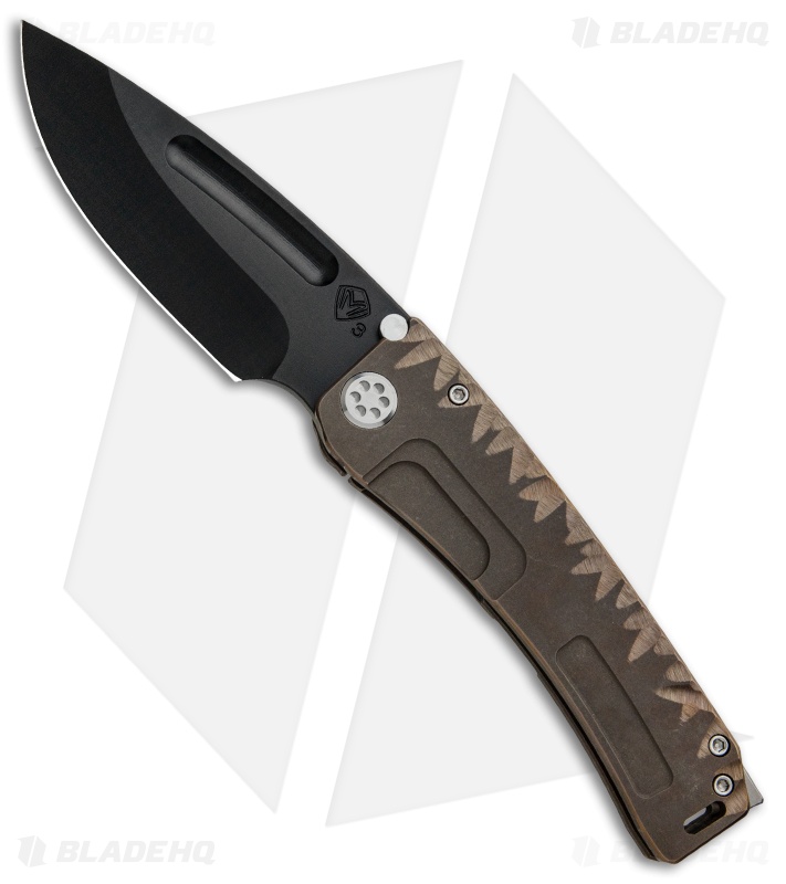 Medford Marauder-H | Frame Lock Knife | Sculpted Bronze Ti/Black PVD