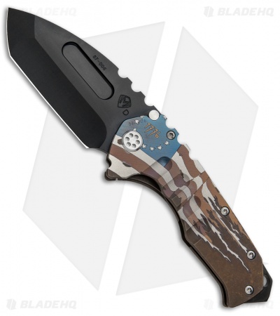 Medford Custom Praetorian T Knife Bronze Vintage Flag Ti (3.75" Black) MKT