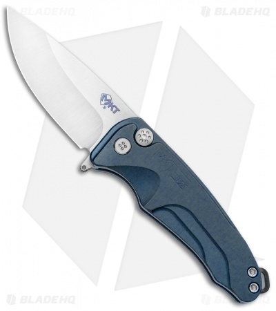 Medford Smooth Criminal Plunge Lock Flipper Knife Blue (3" Tumbled)