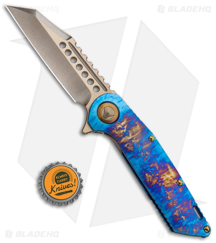 Marfione Custom Warhound | Frame Lock Knife | Galactic Acid Ti