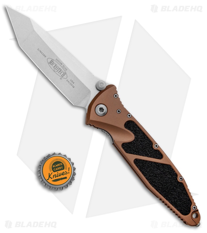 Microtech Socom Elite Manual Folding Knife | Tan + Tanto | Blade HQ