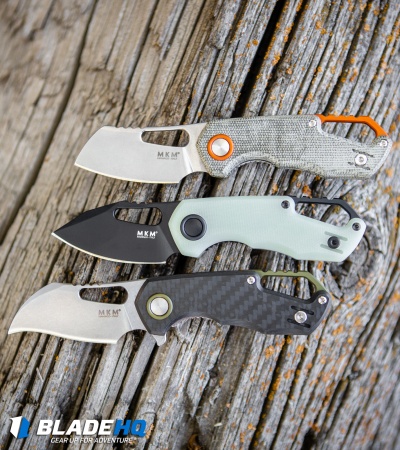 MKM Voxnaes Isonzo Clip Point Knife Marble CF (2.25" Stonewash)