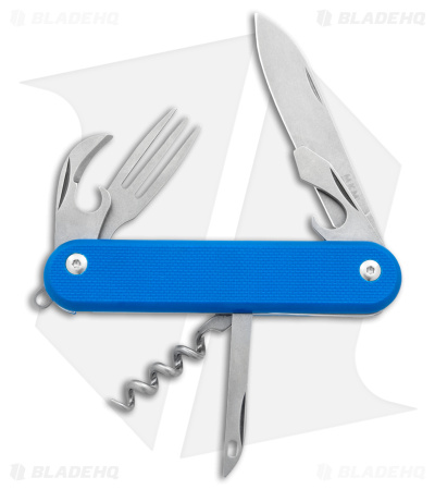 MKM Malga 6 Multi-Tool Knife Blue G10 7-in-1 MP06-GBL