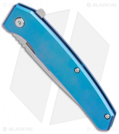 Ontario Knife Company Ti 22 Ultrablue Frame Lock Knife Blue Ti (3.25