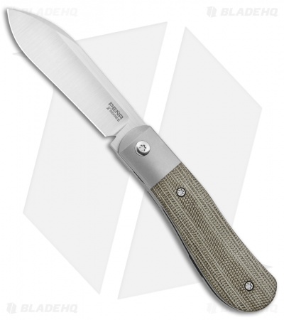 Pena Knives X-Series Front Flipper Dogleg Jack Knife Natural G-10 (3" Black)