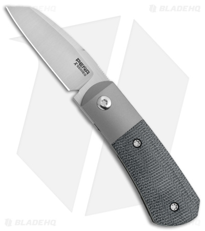 Pena Knives X-Series Micro Apache Front Flipper Knife Black Micarta (2" Satin)