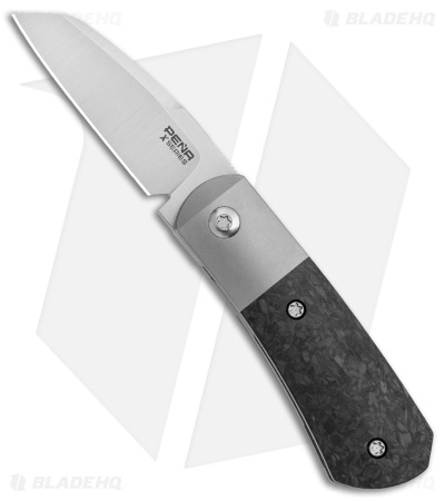 Pena Knives X-Series Micro Apache Front Flipper Knife Carbon Fiber (2" Satin)