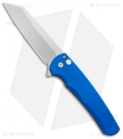 Pro-Tech Malibu Reverse Tanto Flipper Knife Blue (3.3" SW S45VN) BHQ Exclusive