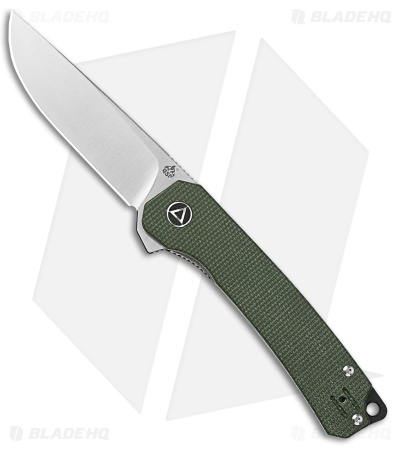 QSP Osprey Liner Lock Knife Green Micarta (3.25" Satin) QS139-C