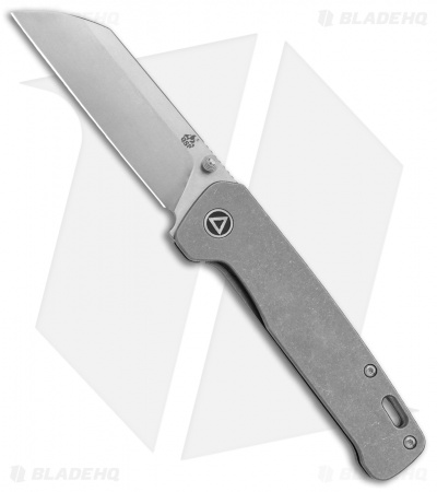 QSP Penguin Frame Lock Knife Gray Titanium (3.1" Stonewash)