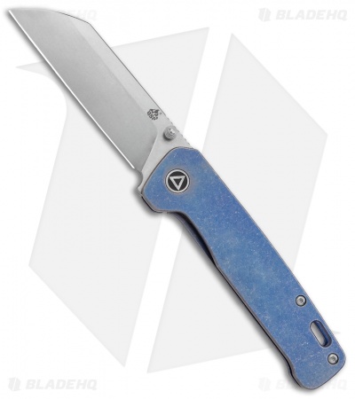 QSP Penguin Frame Lock Knife Blue Titanium (3.1" Stonewash)