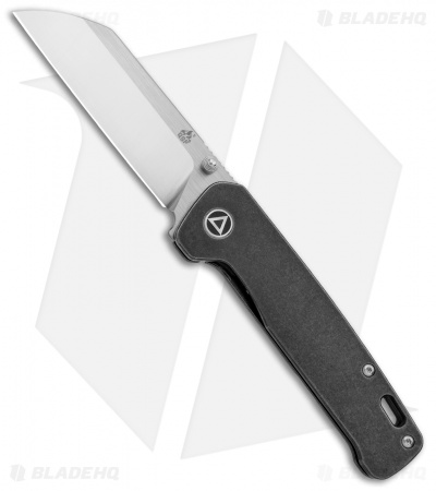 QSP Penguin Frame Lock Knife Black Stonewash Titanium (3.1" Satin)