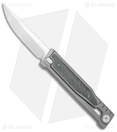 Reate EXO Drop Point Gravity Knife Titanium/Black Micarta (3.75" Satin)