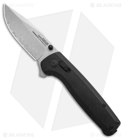 SOG Terminus XR Lock Knife Black G-10/CF (3" Damascus) TM1042-BX