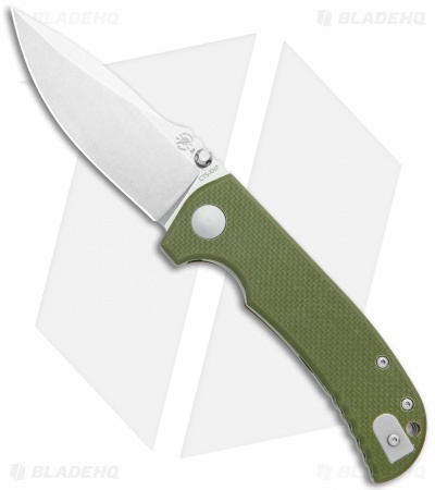 Spartan Blades George Astor Liner Lock Knife Green G-10 (3.5" Stonewash XHP)