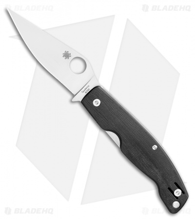 Spyderco Pattadese Liner Lock Knife Black G-10 (3.2" Satin M390) C257GP