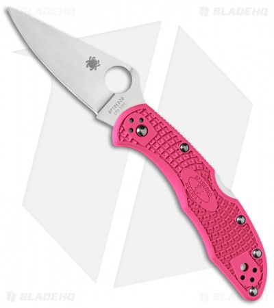 Spyderco Delica 4 Lightweight Lockback Knife Pink FRN (2.88" Satin S30V)