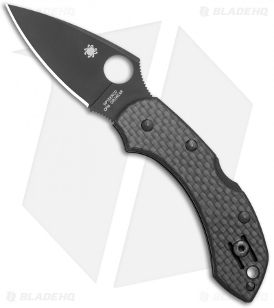 Spyderco Dragonfly Lockback Knife Carbon Fiber (2.25" Black CRU-WEAR)