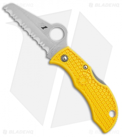 Spyderco Manbug Salt H2 Lightweight Knife Yellow (1.9