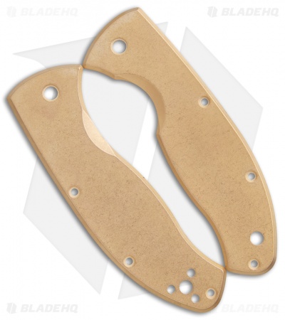 Flytanium Brass Scales for Spyderco Tenacious Knife