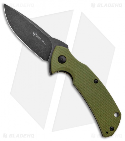 Steel Will Plague Doctor Liner Lock Knife OD Green G-10 (3.4