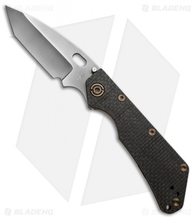 Duane Dwyer Custom SnG Tanto Knife LSCF/Arc Etched Ti (3.5" Gunmetal)