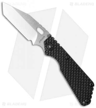 Strider Knives SnG Tanto Knife Black GG Gunner Grip (3.5" Stonewash)