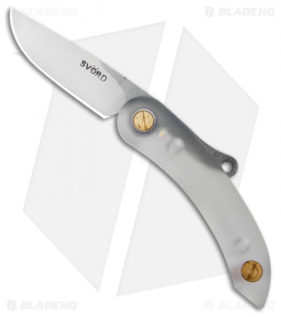 Svord Mini Peasant Knife Friction Folder Crystal Clear (2.5" Satin)