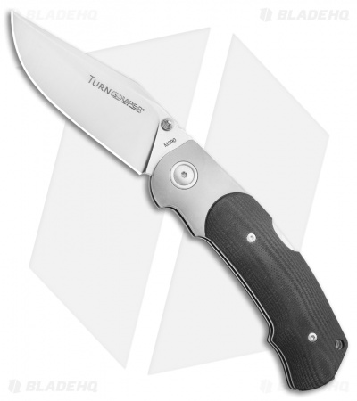 Viper Knives Turn Folding Black G-10/Ti Bolster (3.25" Satin) V5986GB