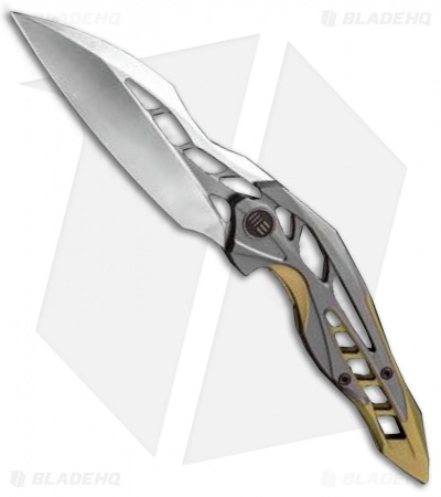 WE Knife Co. Isham Arrakis Knife Gray/Green Titanium (3.5" Satin) 906D