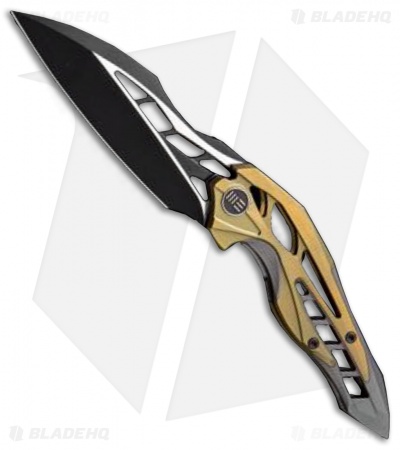 WE Knife Co. Isham Arrakis Knife Gold/Gray Titanium (3.5" Two-Tone) 906A