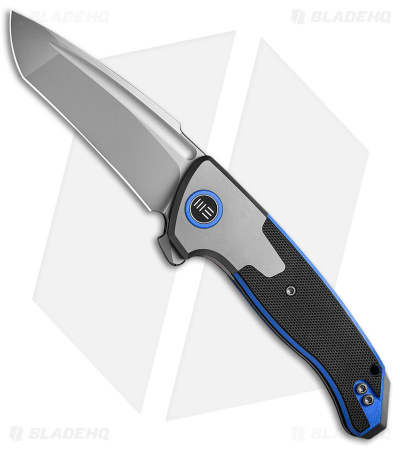 WE Knife Co. Press Check Tanto Ti + Black/Blue G-10 (3.17" Bead Blast) 20078A-2