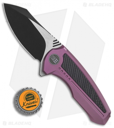 We Knife Co. Valiant Frame Lock Knife Purple Titanium/CF (3