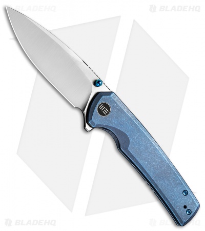 WE Knife Co. Subjugator Frame Lock Knife Blue Titanium (3.5" Satin)