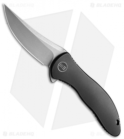 WE Knife Co. Mini Synergy Flipper Knife Black Titanium (3" Stonewash) 2011B