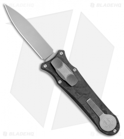 G&G Hawk Custom Deadlock D/A Model B OTF Automatic Knife Marble CF (3.75" DP)