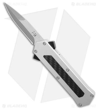 AKC F-14 D/A Bayonet OTF Automatic Knife Aluminum/CF (2.4" Satin)
