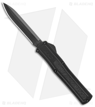 AKC F-20 Dagger D/A OTF Automatic Knife Black Aluminum (3.6" Black)