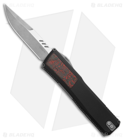 Axial Shift Gen III Clip Point OTF Auto Knife Black Al + Lava Flow CF (3.5